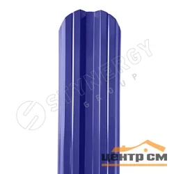 Штакетник металлический STYNERGY М-образный фигурный 0.45 мм, PE RAL 5002 (ультрамарин), ширина 108мм, длина 1.4 м.п.