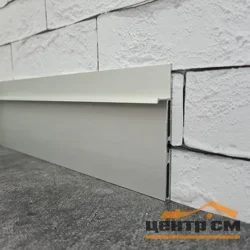 Плинтус под гипсокартон и штукатурку алюминиевый BG 88/6 серебро матовое 25*60*15*3000