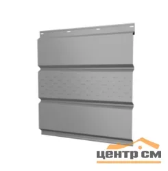 Софит металлический перфорация по центру RAL 9006 (светлый алюминий), 0.45мм Grandline, 0.365*3м