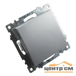 Механизм выключателя одноклавишный СП 220V, 10А, серебро (GLS10-7103-03) Катрин STEKKER