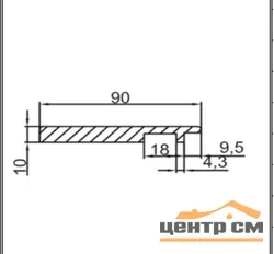 Наличник дверной телескопический прямой PROFILO PORTE 90*10*2150 дуб пацифик (внешний)