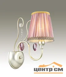 Бра 3393/1W CLASSIC ODL17 499 мат.золото/серебр.патина/хрусталь E14 40W 220V GAELLORI*