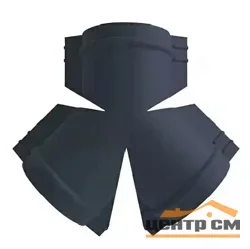 Тройник Y-образный для круглого конька R110 (VALORI-20-DarkGrey Темно-серый-0.5)