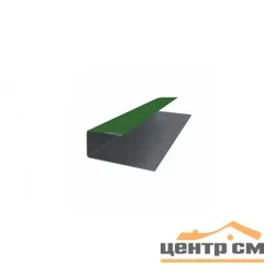 J-профиль Полиэстер RAL 6002 (зелёная листва) 0,45мм для софита 25*18*3м.п.