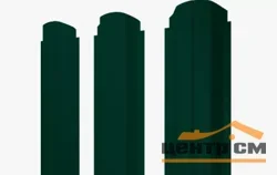 Штакетник металлический STYNERGY П-образный двусторонний фигурный 0.45 мм, PE RAL 6002 (зелёная листва), ширина 110мм, длина 1.4 м.п.