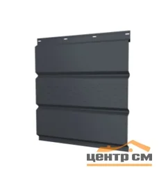 Софит металлический перфорация по центру RAL 7024 (мокрый асфальт), 0.45мм Grandline, 0.365*4м