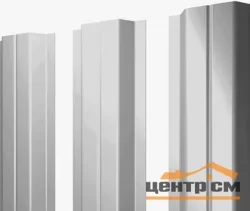 Штакетник металлический STYNERGY П-образный двусторонний фигурный 0.45 мм, PE RAL 7004 (сигнально-серый), ширина 110мм, длина 1.8 м.п.