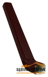 Труба прямоугольная с коленом 3м Vortex RAL 8017
