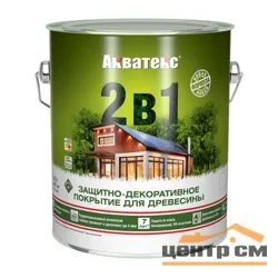 Основа алкидная Акватекс 2 в 1 - белый 2,7л УФ-защита, влажн. древесина 40%