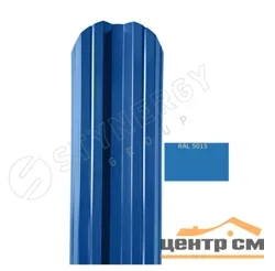 Штакетник металлический STYNERGY М-образный фигурный 0.45 мм, PE RAL 5015 (небесно-синий), ширина 108мм, длина 1.2 м.п.