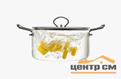 Кастрюля из жаропрочного боросиликатного стекла LEONORD ITALIANO 3,5л с крышкой с пароотводом