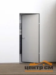 Дверь PROFILO PORTE ПХ-0 Инвизибл под покраску АЛ кромка хром с 4-х ст./врезка под 2 петли и замок 600*2100
