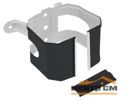 Кронштейн трубы на дерево прямоугольный Vortex Matt RAL 7024
