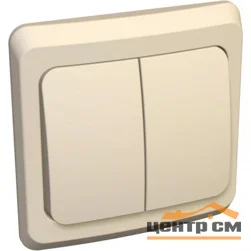 Механизм выключателя двухклавишный СП Этюд 10А крем BC10-002K Systeme Electric