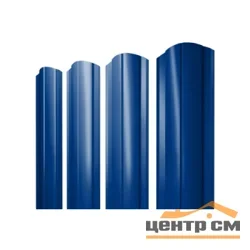 Штакетник металлический STYNERGY полукруглый двусторонний фигурный 0.45 мм, PE RAL 5002 (ультрамарин), ширина 118мм, длина 1.8 м.п.