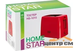 Тостер 650 Вт 6 степеней прожарки HOMESTAR HS-1015 красный