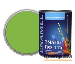 Эмаль ПФ-115 светло-зелёная 1,8кг Простокрашено БАУ