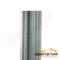 Штакетник металлический STYNERGY М-образный прямой 0.45 мм, PE RAL 7005 (серая мышь), ширина 108мм, длина 2 м.п.