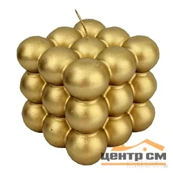Свеча "Неокуб" золотая (лак)