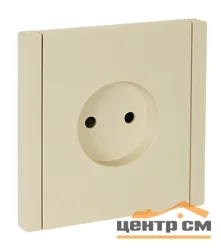 Розетка 1-м СП FORTE&PIANO FP417 10А без заземл. защ. шторки винт. крепл. ваниль IEK FP-R13-10-K10
