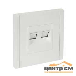 Розетка 2-м RJ11+RJ45 кат.5E FORTE&PIANO FP235 бел. IEK FP-KT20-O-1-K01
