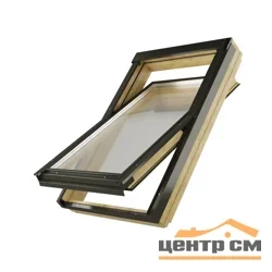 Окно ATICCO DAT 1002 P8 двухкамерное, дерево, прозрачный лак, 94*140