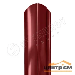 Штакетник металлический STYNERGY полукруглый фигурный 0.4 мм, PE RAL 3011 (красно-коричневый), ширина 118мм, длина 1.8 м.п.