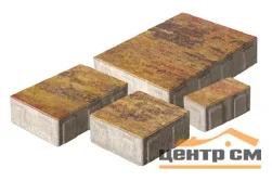 Плитка тротуарная Бавария Мальва(4 элем) Color mix верхний прокрас, белый цемент СИЯН (7,046 м2/поддон-13рядов)