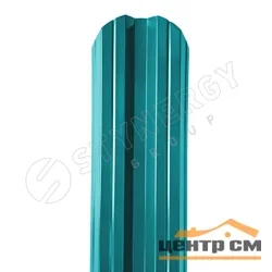 Штакетник металлический STYNERGY М-образный фигурный 0.45 мм, PE RAL 5021 (голубая вода), ширина 108мм, длина 1.6 м.п.