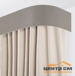 Карниз "Матэ" с поворотами (бленда 7см), 3,0 серый 2-х рядный
