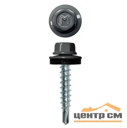 Саморез кровельный 5,5x38 сверло №3 (мокрый асфальт) RAL 7024 (уп 200шт) DAXMER