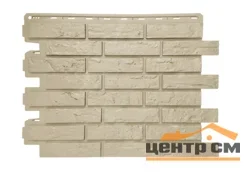 Панель "Кирпич Рижский Эко" 800х590х21мм кремовый (0,4м2) (Цоколь Альтапрофиль)