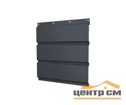 Софит металлический перфорированный Сатин RAL 7024 (мокрый асфальт), 0.5мм Grandline, 0.365*1м