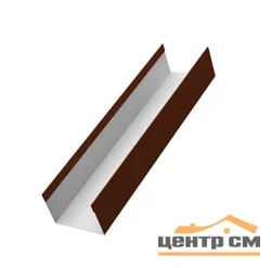 Забор-жалюзи стойка 60*40, Милан, Токио Полиэстер RAL 3009 (оксидно-красный), 0.45 мм, длина 2м