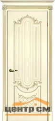 Дверь ТЕКОНА SMALTA-DECO 13 глухая патина золото эмаль слоновая кость 80