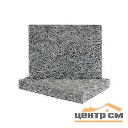 Плита фибролитовая ФП-450 2400х600х25мм 1 сорт, без фаски, стр. 2мм, серый (40л/пач)