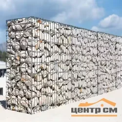 Габион из сетки ячейкой 100х50, проволока 4,8мм, 2000х1000х200 со стяжками и сборочными спиралями