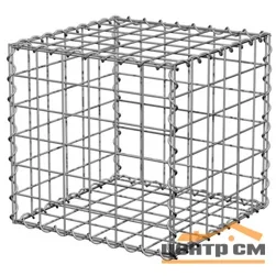 Габион из сетки ячейкой 50х50, оцинкованная проволока 3,8мм, 1000х700х500 со стяжками и сборочными спиралями