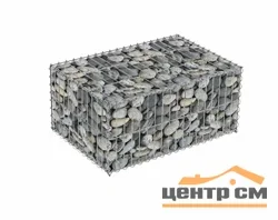 Габион из сетки ячейкой 50х50, проволока 4мм, 2500х1000х500 со стяжками и сборочными спиралями, доп перегородкой