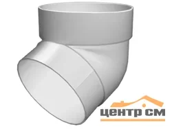 GL Колено трубы 67гр. ПВХ белое
