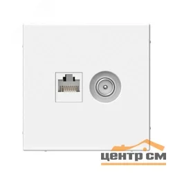 Механизм розетки компьютерной + телевизионной 2-м ArtGallery RJ45+ TV кат.5E лотос SE GAL001389