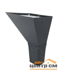 Воронка водосборная прямоугольная Vortex 127мм RAL 7024