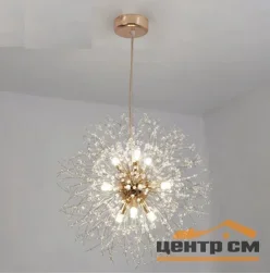 Люстра NOVELLA H 9XG9 R-500X1500-GOLD/CRYSTAL-220-IP20