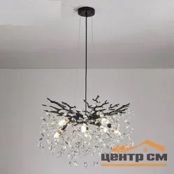 Люстра ROXANA 55 E14х8 R-600x1200-BLACK/CRYSTAL-220-IP20