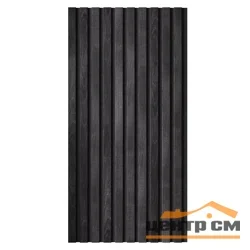 Панель акустическая гибкая ARTIVA flex №2, черный войлок, 1200х600х9мм, рейки МДФ 40х6мм, ясень дымчатый