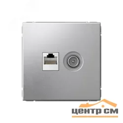 Механизм розетки компьютерной + телевизионной 2-м ArtGallery RJ45+ TV кат.5E алюм. SE GAL000389