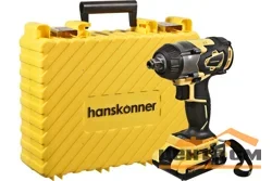 Гайковерт ударный бесщеточный Hanskonner 18В, 1BatterySystem, Unibattery,350Нм,1/2",3скор,2x2.4Ач,кейс