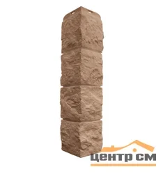 Наружный угол "Туф Эко" 580*150мм толщина 45мм мм бежевый (Цоколь Альтапрофиль)