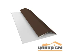 Планка финишная Полиэстер RAL 8017 (шоколад) для М/сайдинга Блок-Хаус новый 0.45мм, 2м.п.