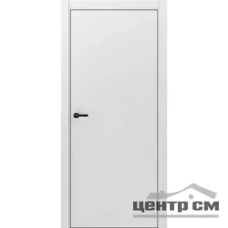 Дверь ДВЕРИ РЕГИОНОВ СИЛК глухая светло серый матовый (аналог RAL 7035), 70 ПЭТ (кромка ABS черная)